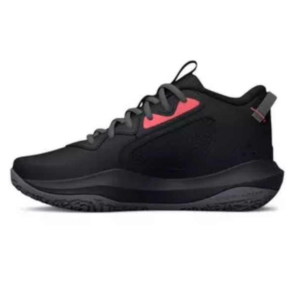 Under Armour 2022 Lockdown 6 GS 'Black Blitz Red' boys youth sneakers - Picture 3 of 11